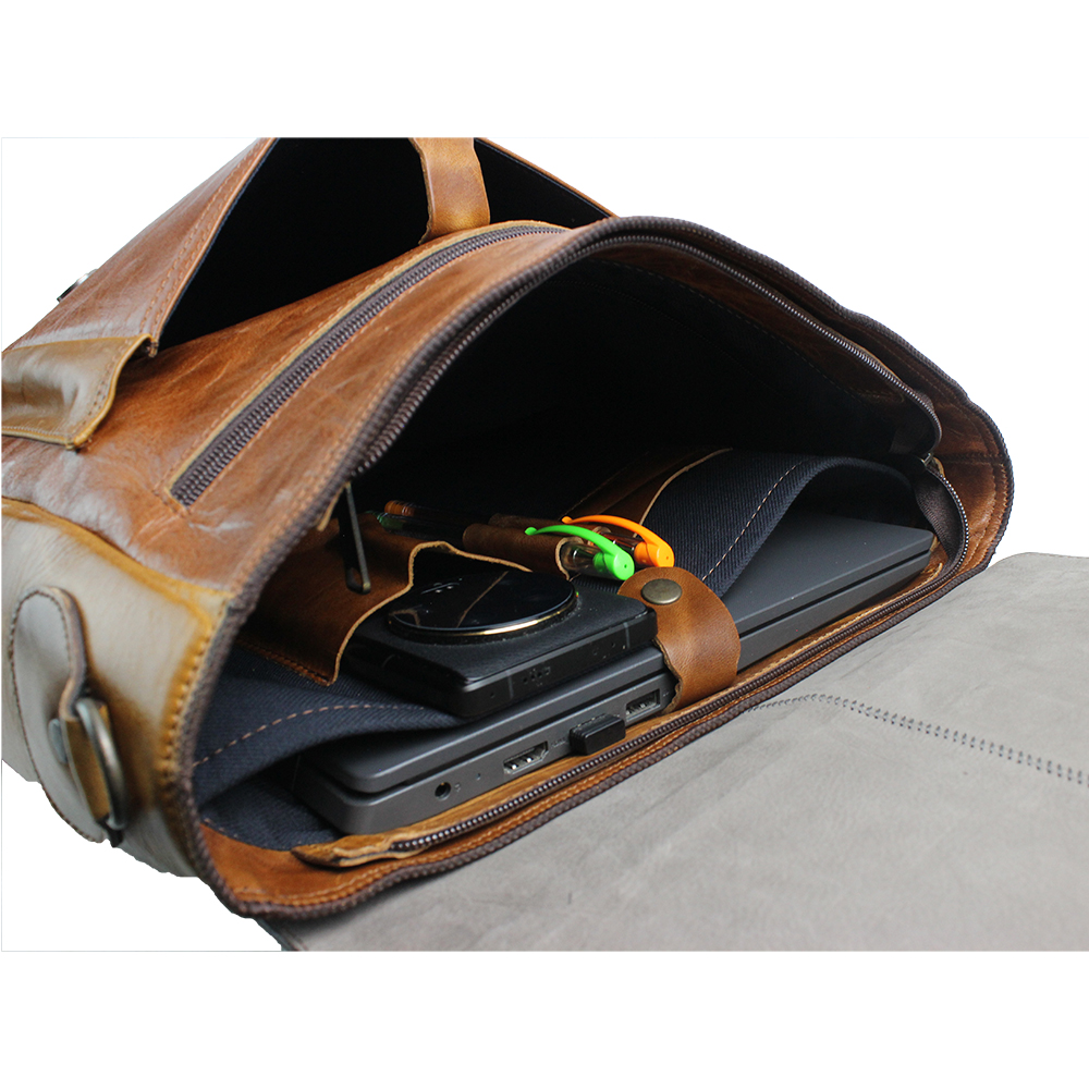 Dran Deri Unisex Büyük Sırt Çantası - Görsel 5